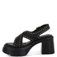 Nambo Stud Embellished Block Heel Sandals