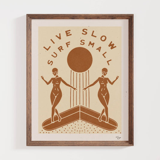 Live Slow Surf Small | Surf Art Print