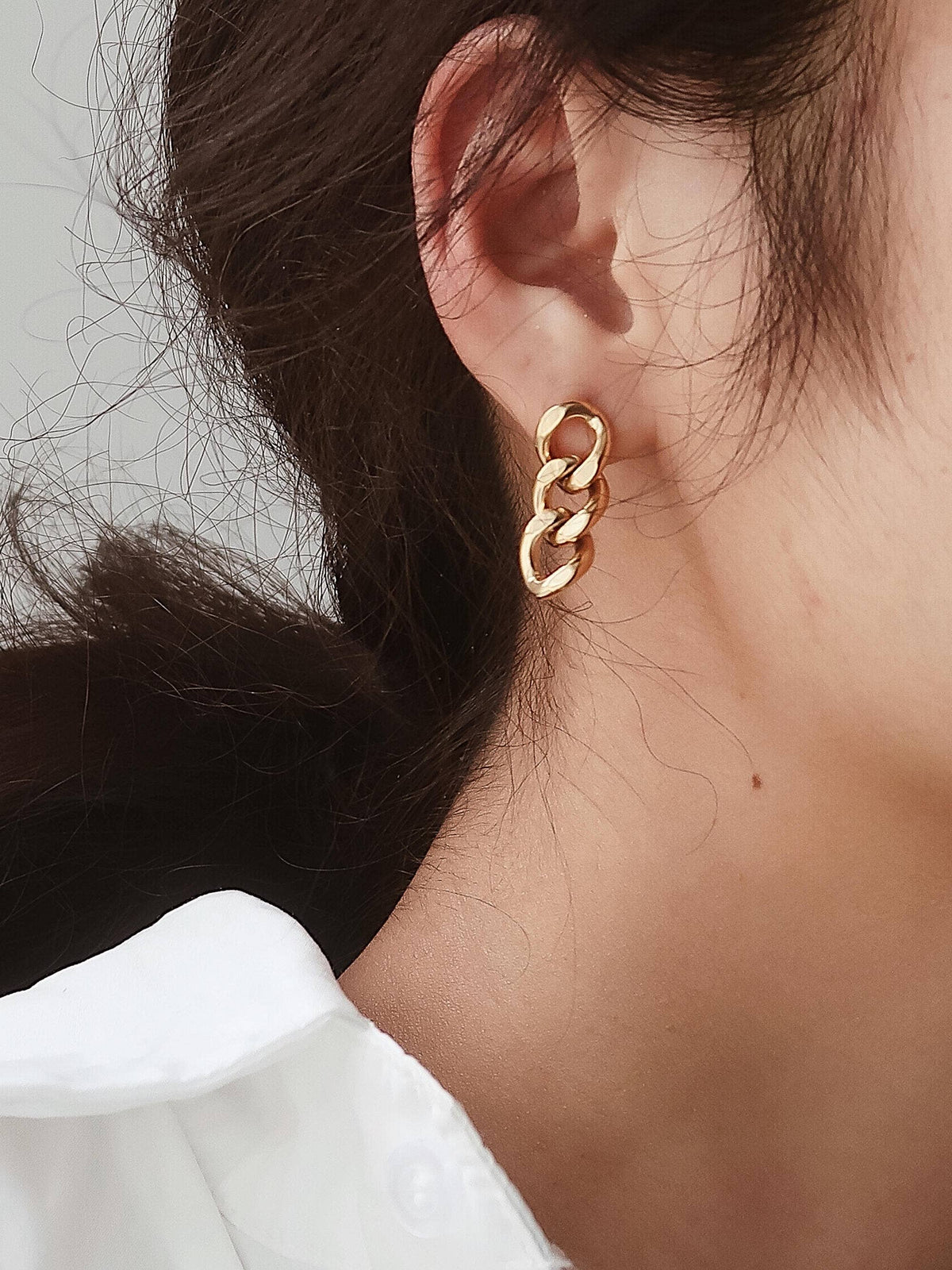 Avalon 18K Gold Non-Tarnish Chain Link Earrings