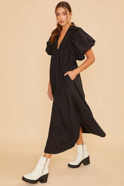 Madeline Midi Dress - Black