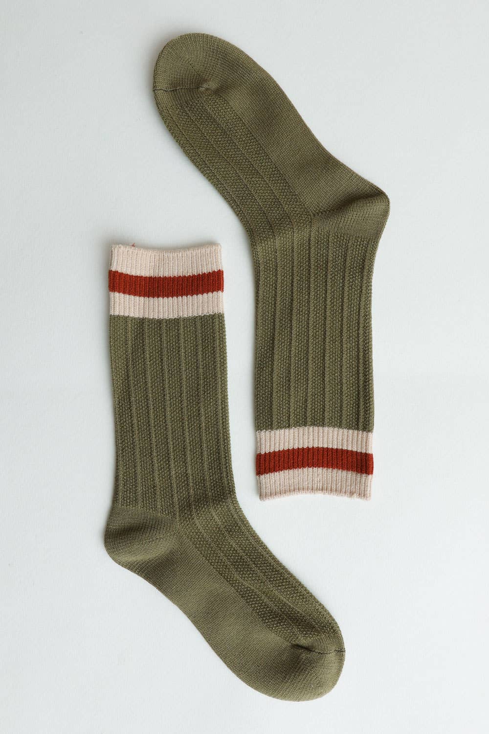 Retro Color Block Wool Blend Crew Socks