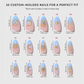 Spirited Sky Press-On Nails | Blue Gold Ombre Medium Oval