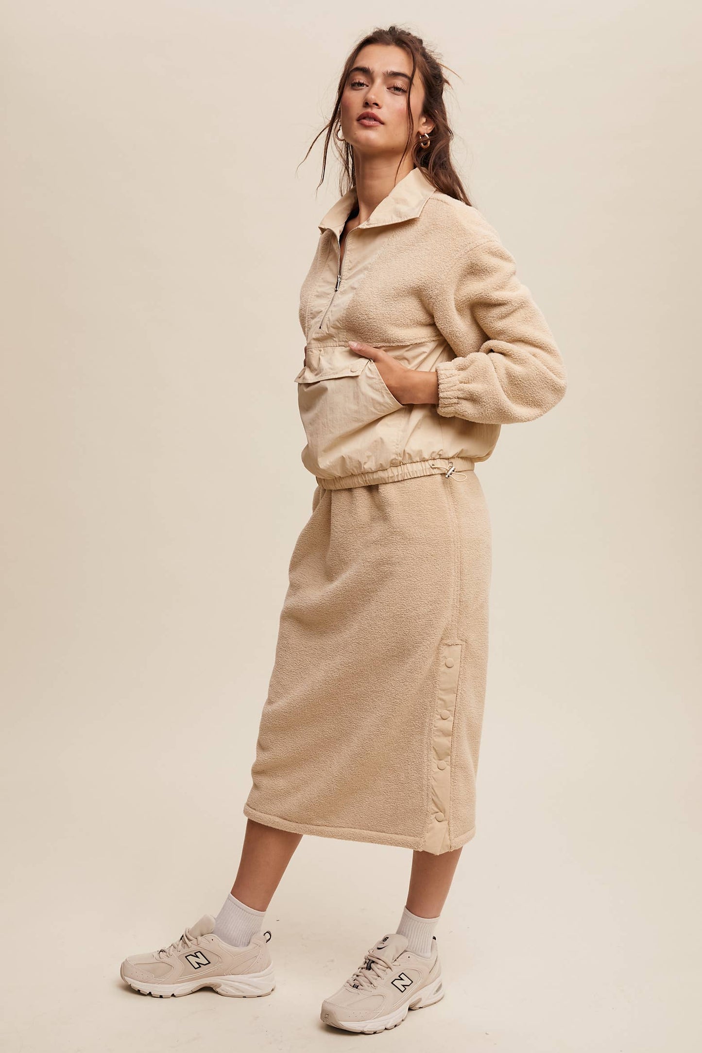 Janie Fleece Midi Skirt