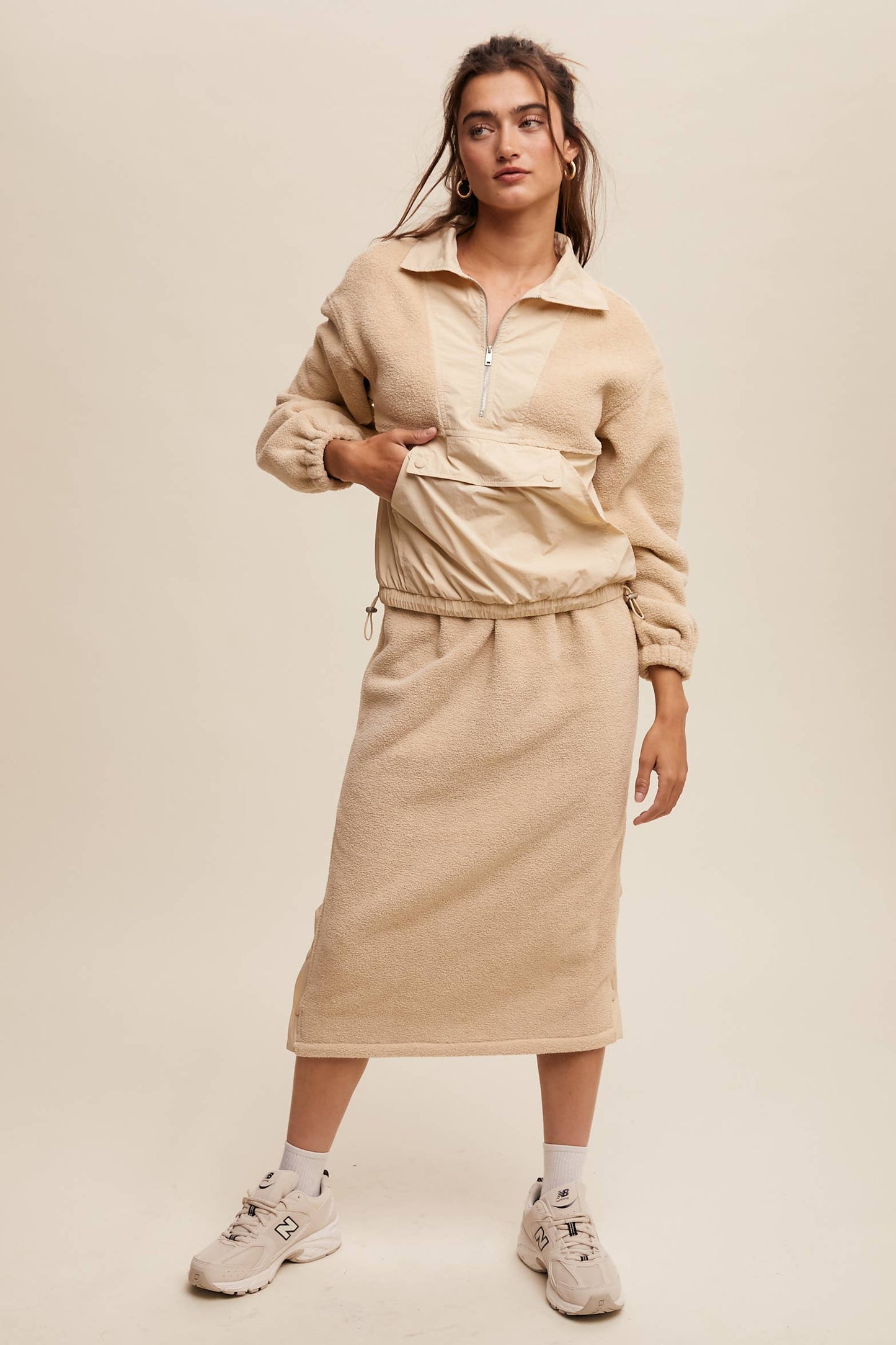 Janie Fleece Midi Skirt