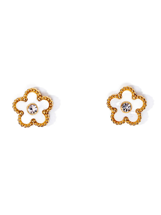 My Sister's Cottage | Waterproof | Flower CZ Earrings