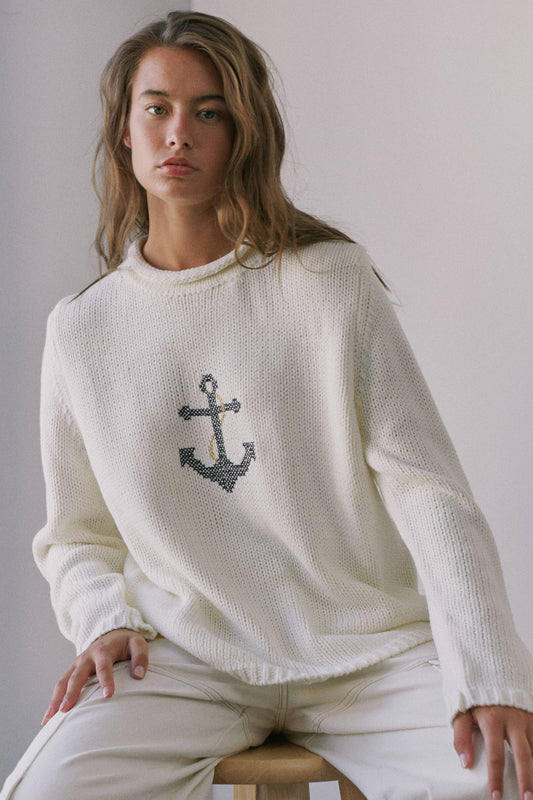 Coastal Anchor Knit Sweater