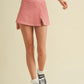 Carly Gingham Print Side Slit Skort