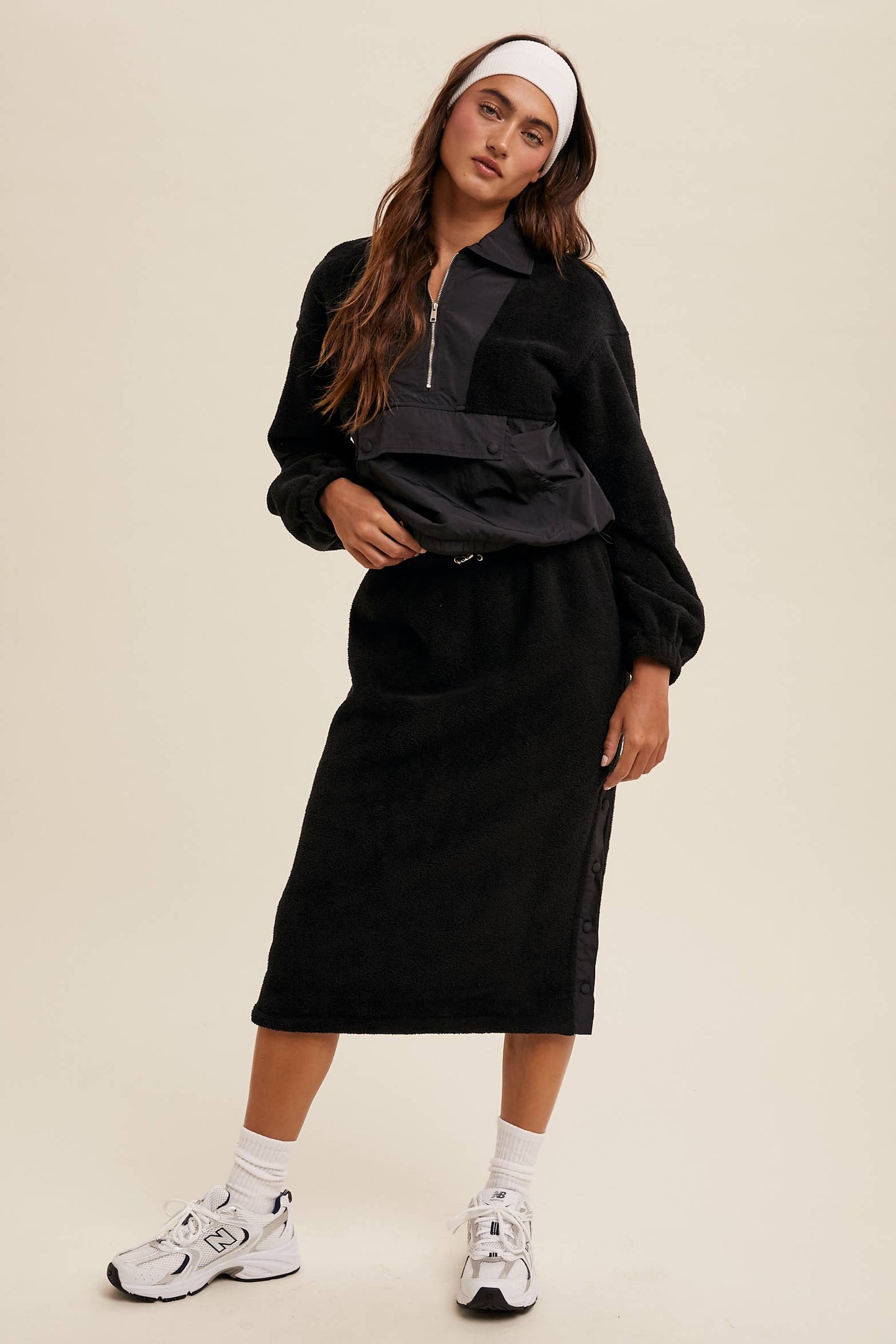 Janie Fleece Midi Skirt