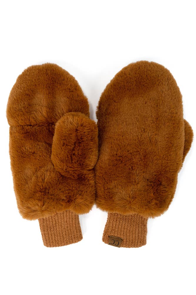 C.C Faux Fur Mittens with Shepherd Lining