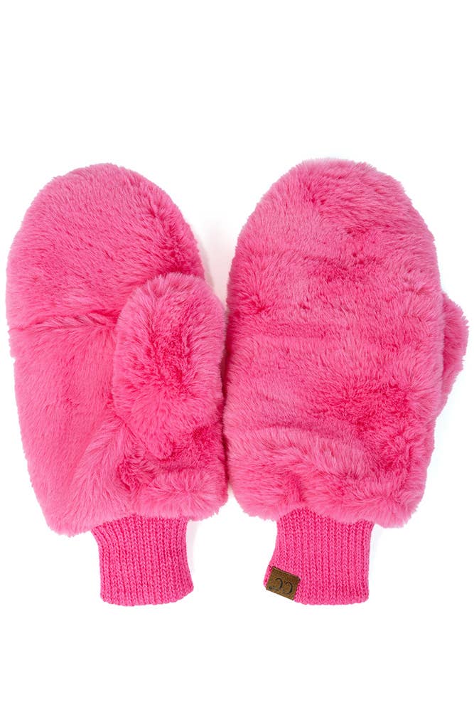 C.C Faux Fur Mittens with Shepherd Lining