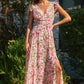 Send Love Plunging Tuck Maxi Dress