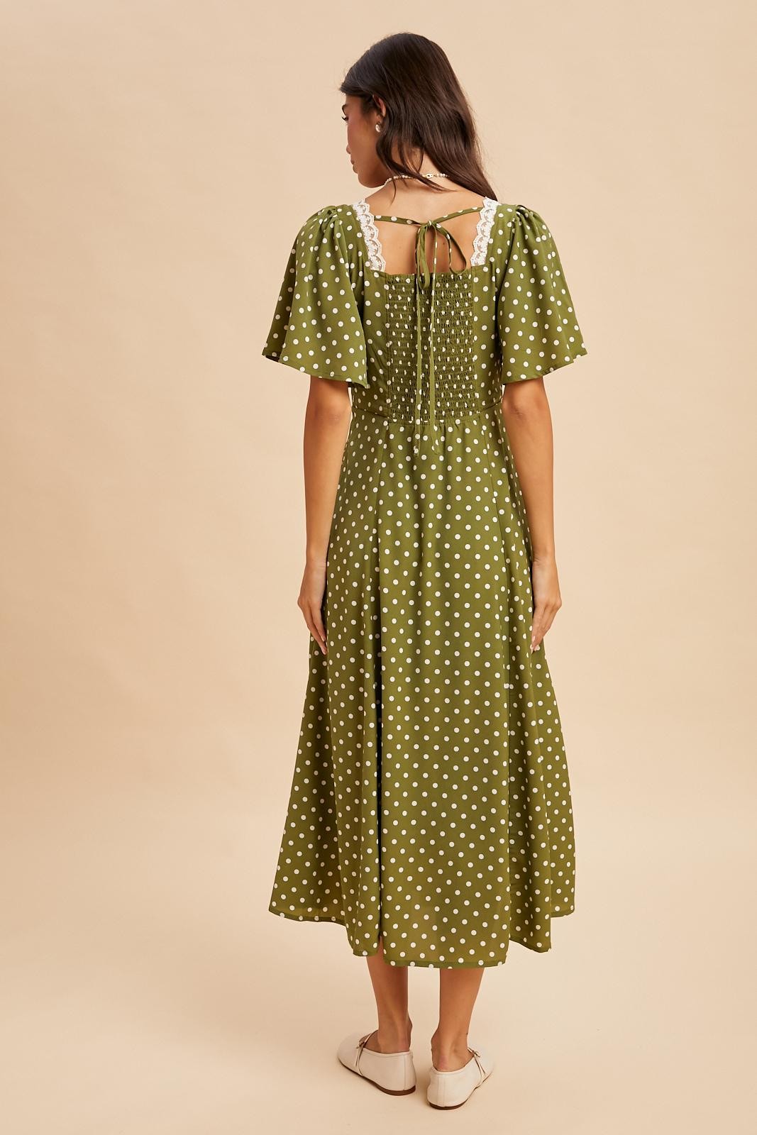 Minka Polka Dot Midi Dress