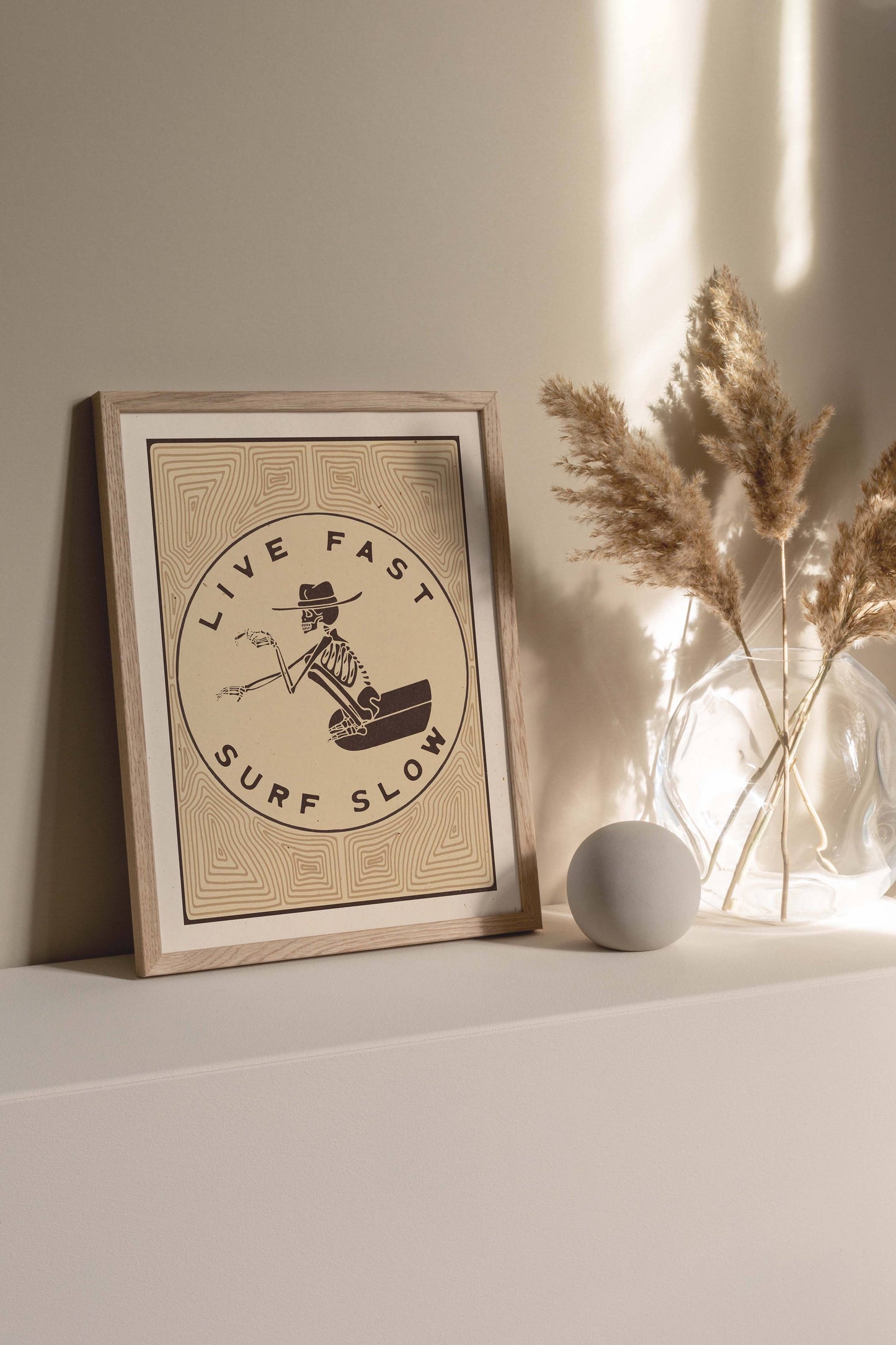 Live Fast Surf Slow | Surf Cowboy art print