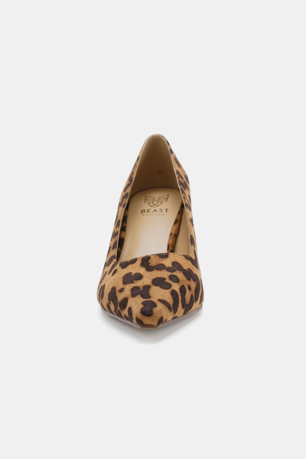 McCartney Faux Suede Leopard Point Toe Pumps