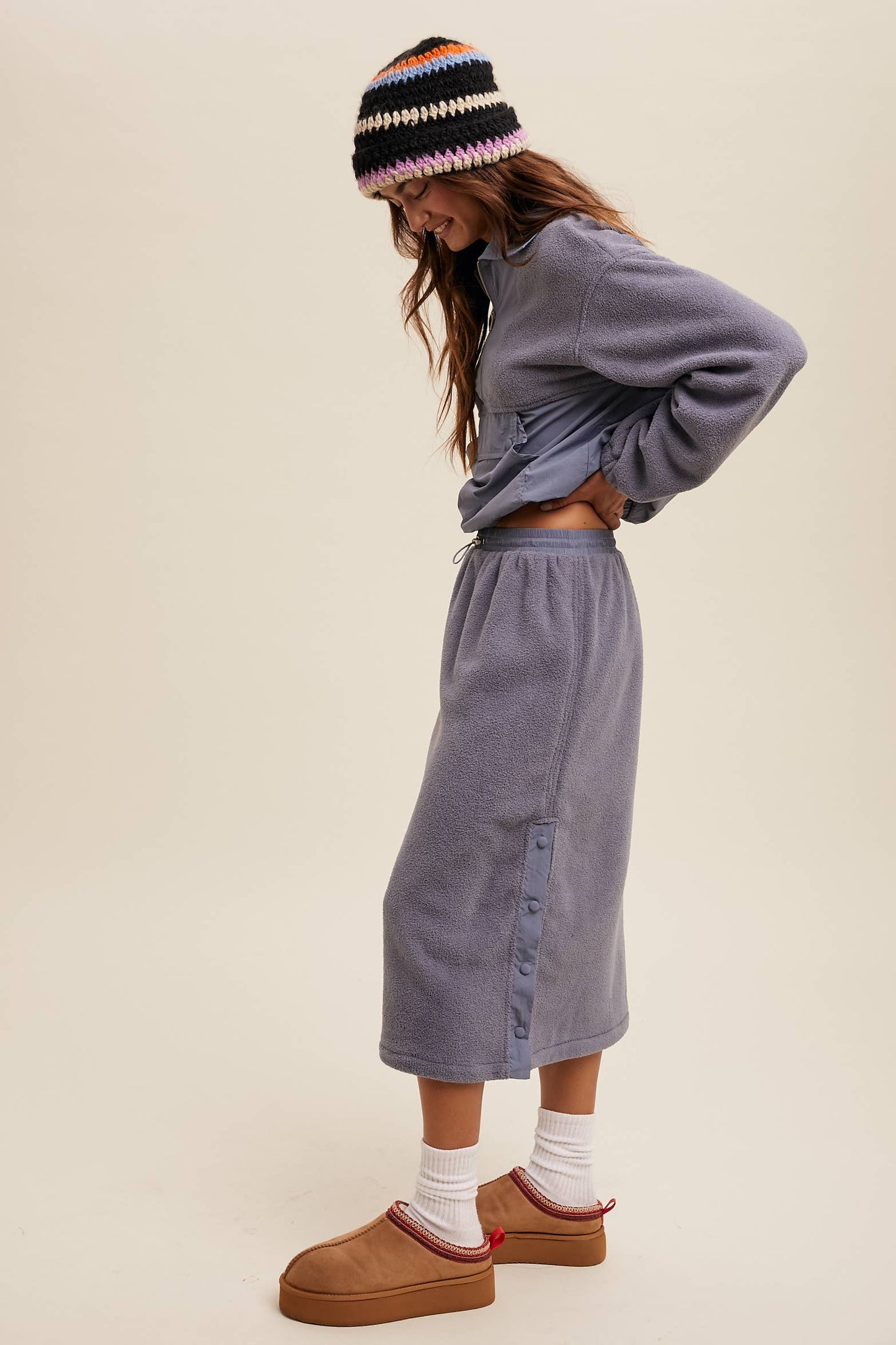 Janie Fleece Midi Skirt