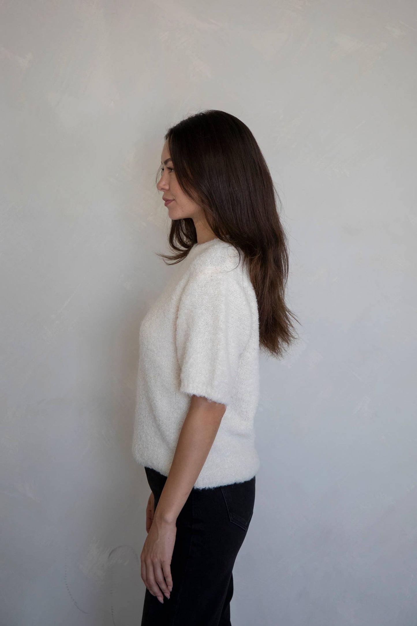 Anita Soft Boucle Pullover Knit Sweater Top