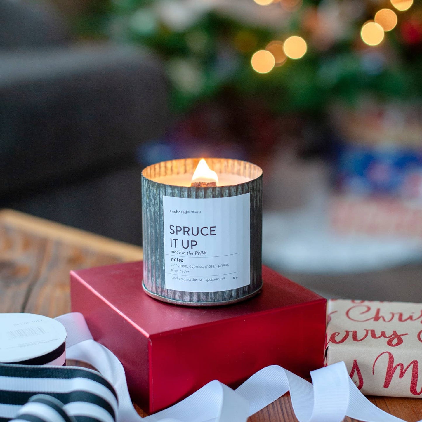 Staycation Rustic Wood Wick Candle