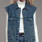 Western Sunset Embroidered Denim Vest