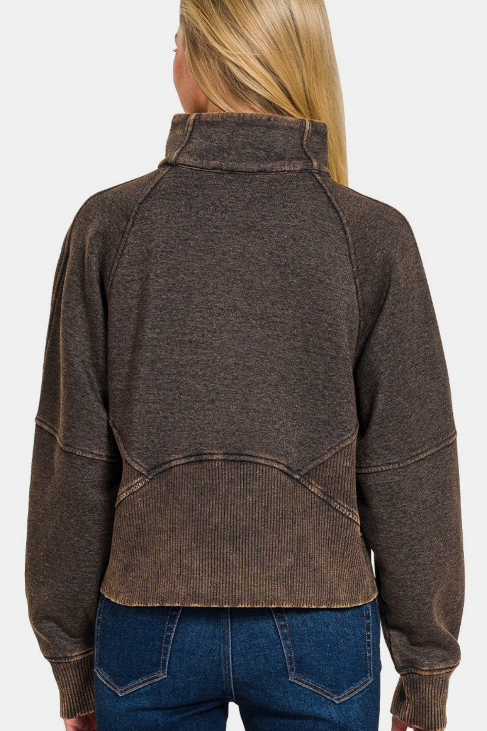 Dannie Acid Washed Fleece Sweatshirt