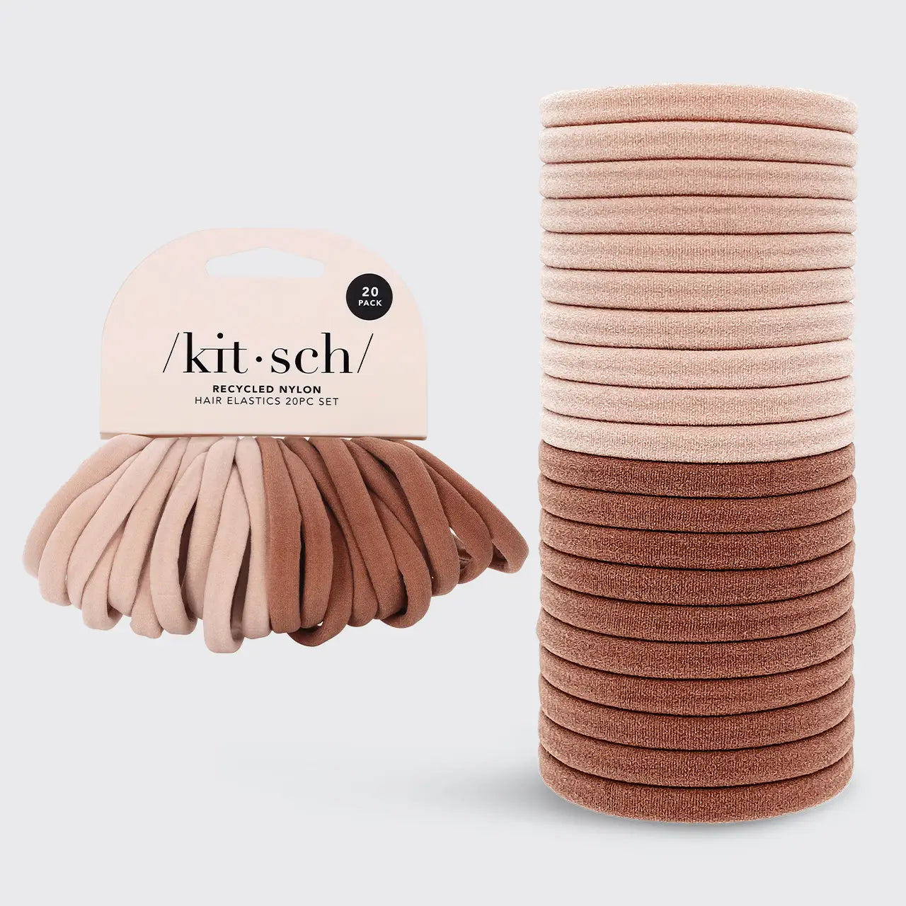 Eco-Friendly Nylon Elastics 20pc Set - Blush