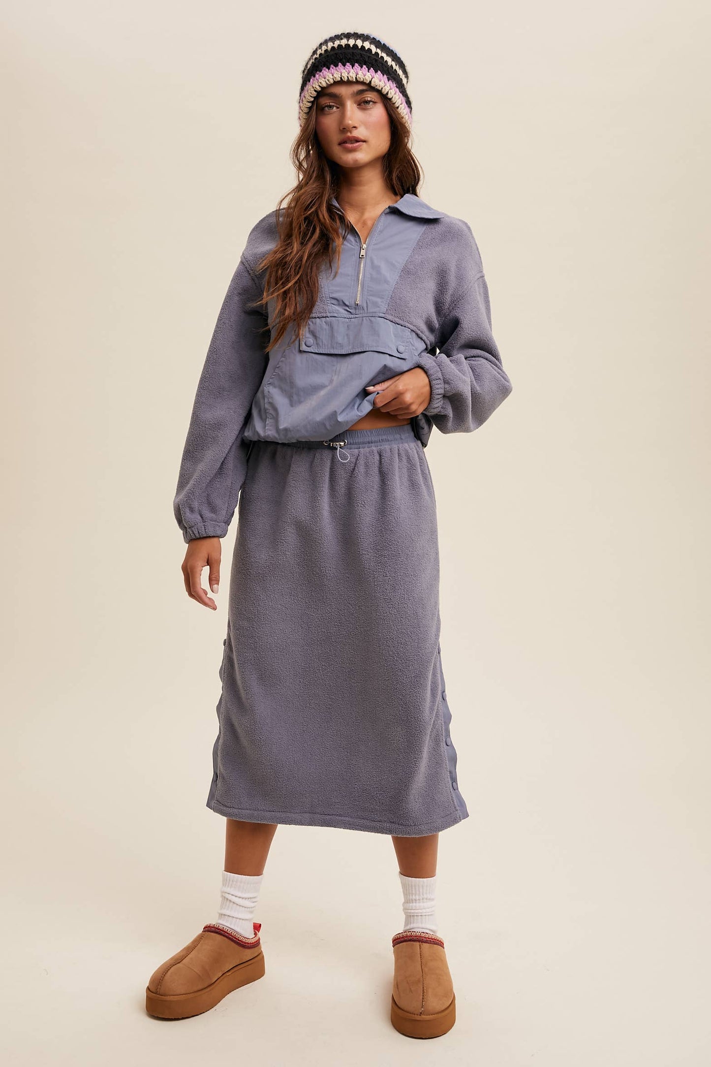 Janie Fleece Midi Skirt