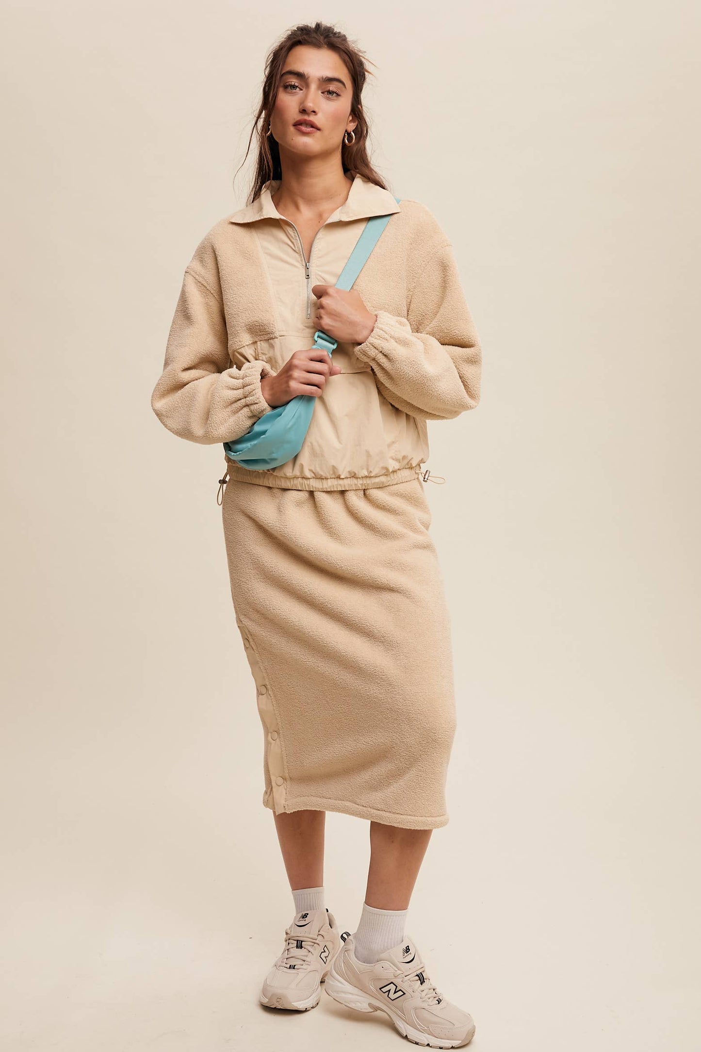 Janie Fleece Midi Skirt