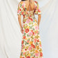 Gift Of Love Flutter Sleeve Plunging Maxi Dress