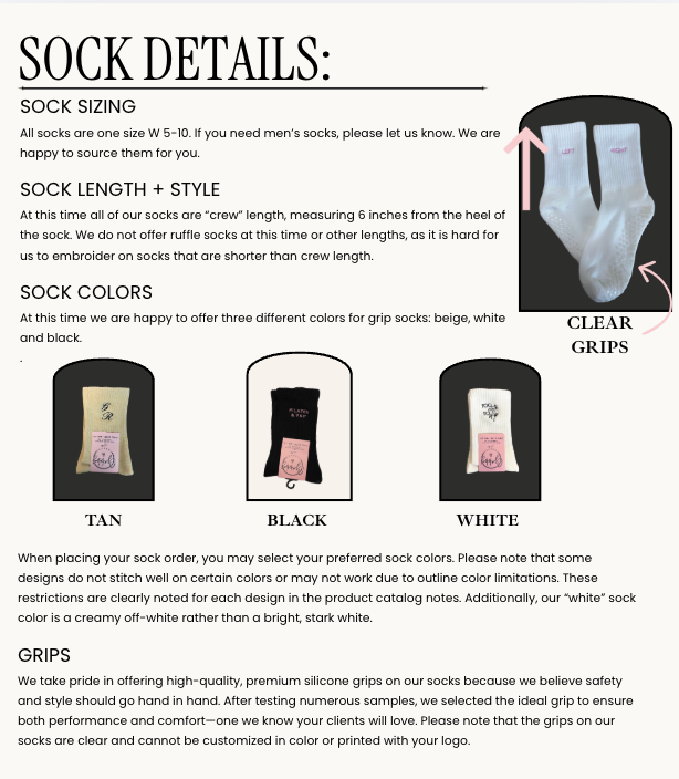 Sardines Crew & Grip Socks