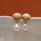 Aurillac 18K Gold Non-Tarnish Petite Shell Pearl Earrings