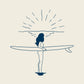 "Surf and Sun" Minimal Vintage Coastal Inpsired Art Print