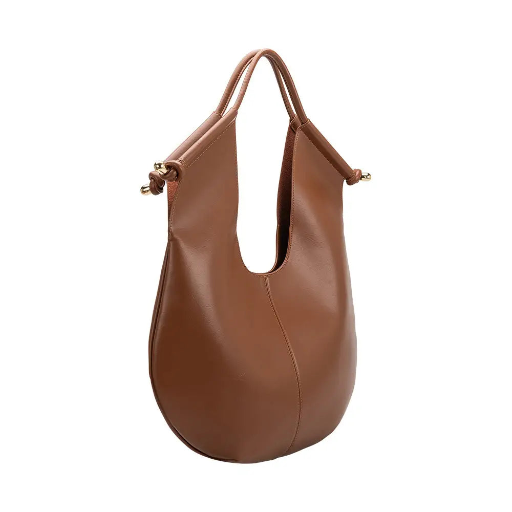 Tracy Recycled Vegan Shoulder Bag - Saddle