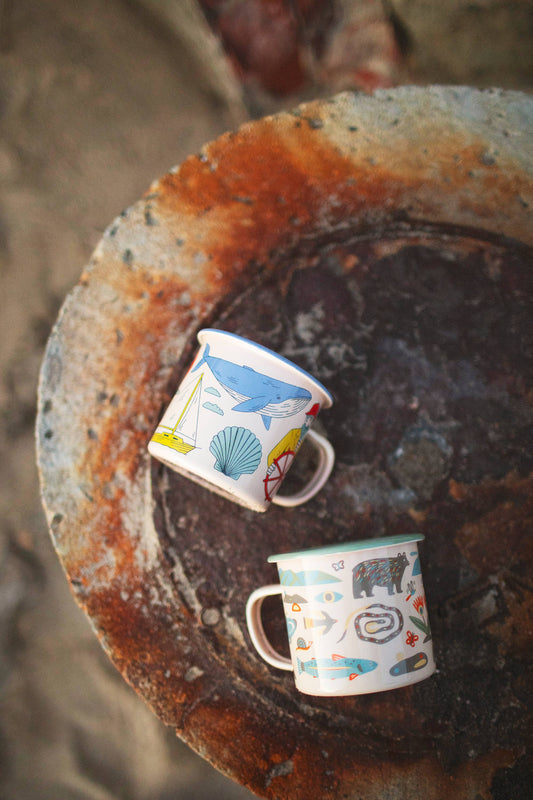 Mountain Stream Enamel Coffee & Camp Mug