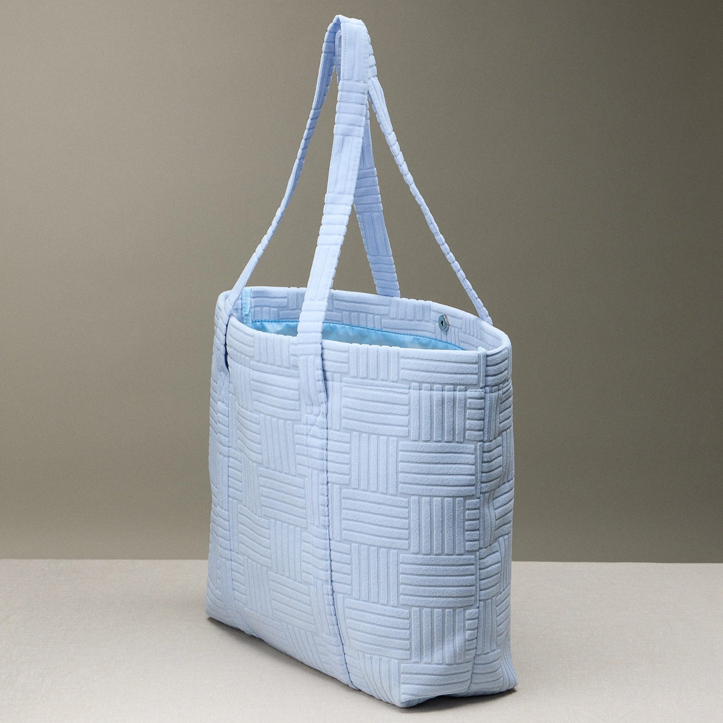 Luxe Terry Grid Pattern Tote & Beach Bag