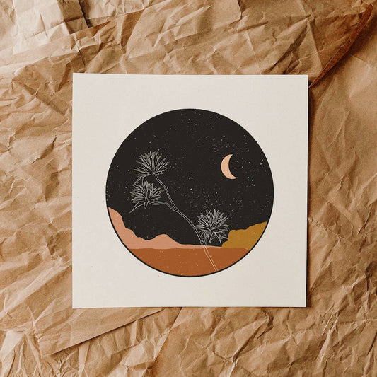 Desert Flower at Night Print