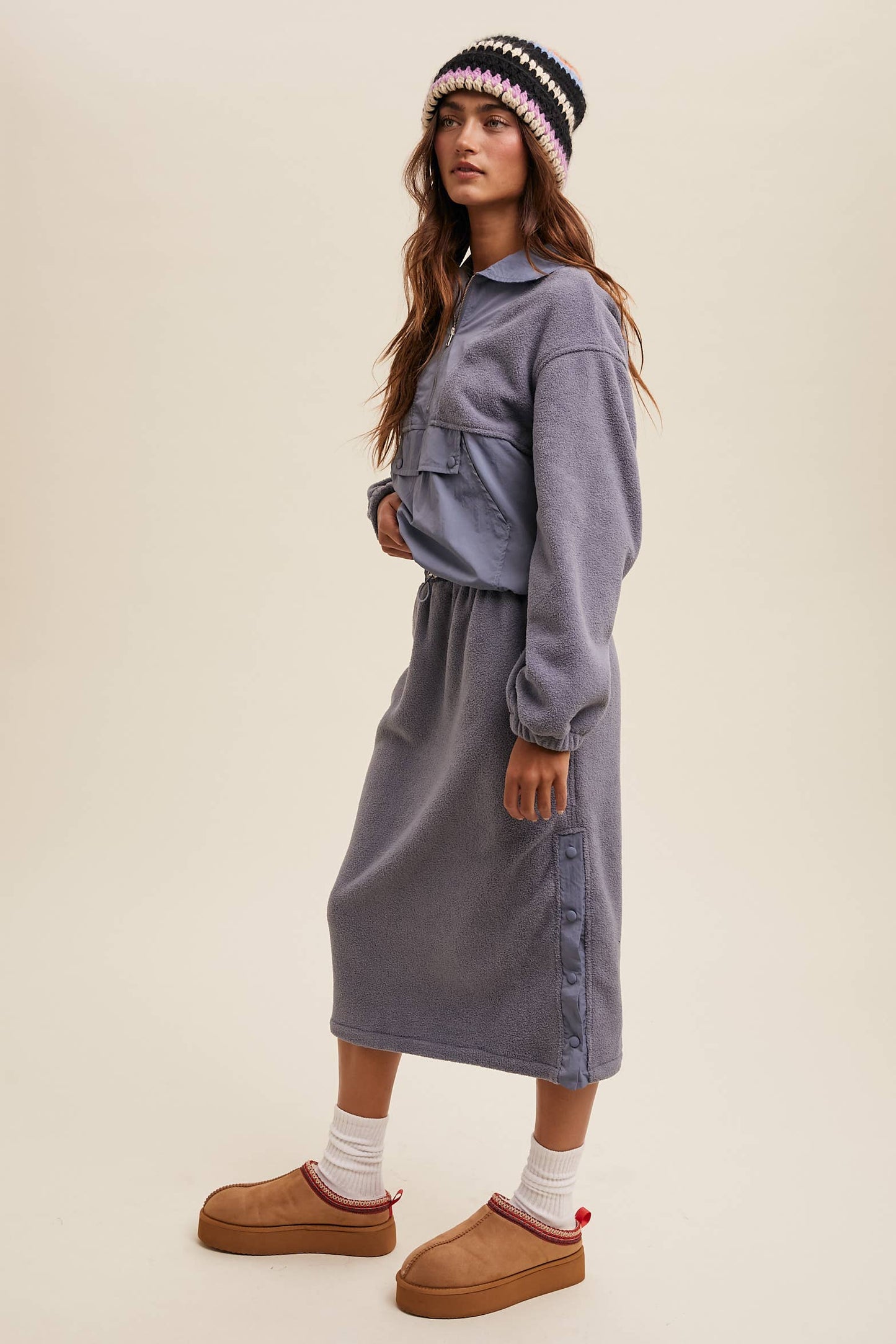Janie Fleece Midi Skirt
