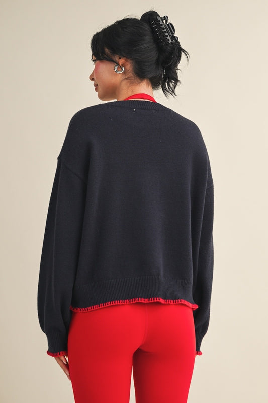 Minnie Embroidered Sweater