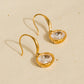 Rebekah 18K Gold Non-Tarnish Oval CZ Earrings