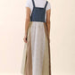 Hazel Mixed Floral And Gingham Patchwork Overall Dress