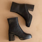 The Alexandra Black | Platform Ankle Boots