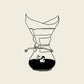 Pour Over Coffee & Mermaid Minimal Art Print