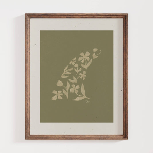 Green Floral Fin | Surf Inspired Print