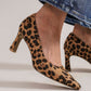 McCartney Faux Suede Leopard Point Toe Pumps