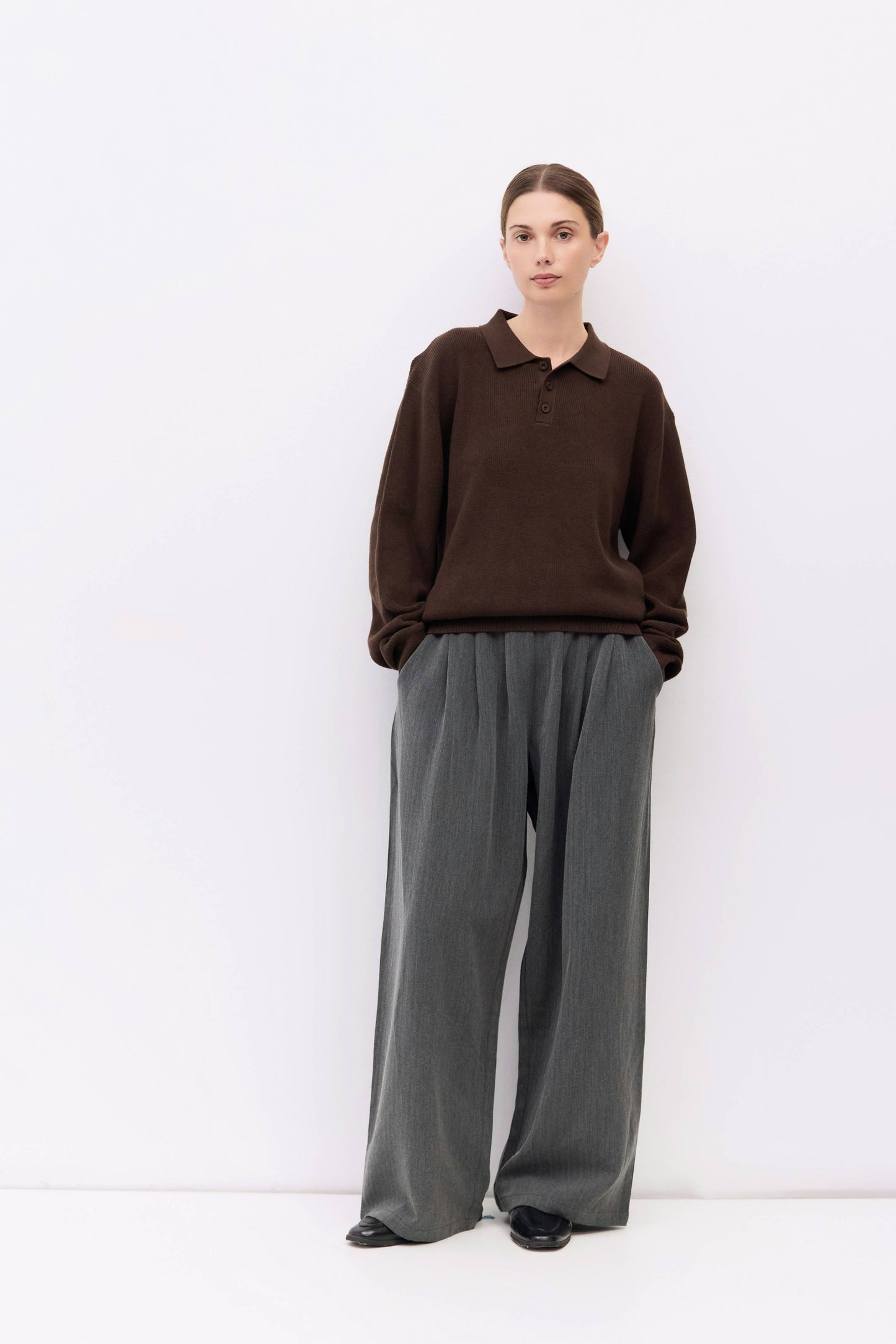 The Damien Sweater | Knit Polo Sweater Top