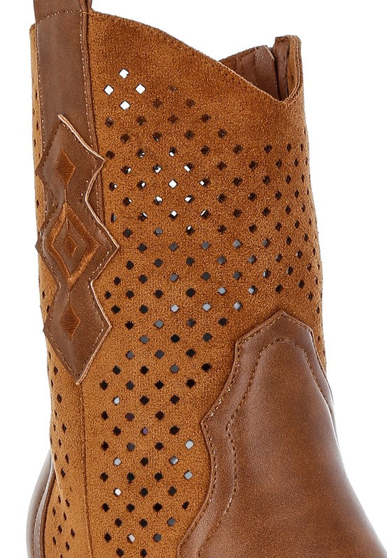 Prosia Rhinestone-Studded Cowboy Boots