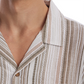 Phillip Vertical Stripe Textured Knit Button Up Shirt