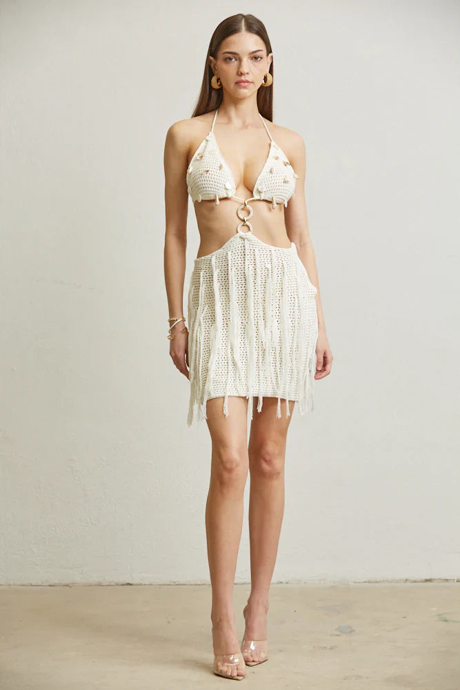 Gigi Fringe Crochet Dress