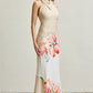 Blossom Cowl Neckline Satin Maxi Dress