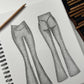 PopFlex Crisscross Hourglass® Flared Leggings with Pockets - Black