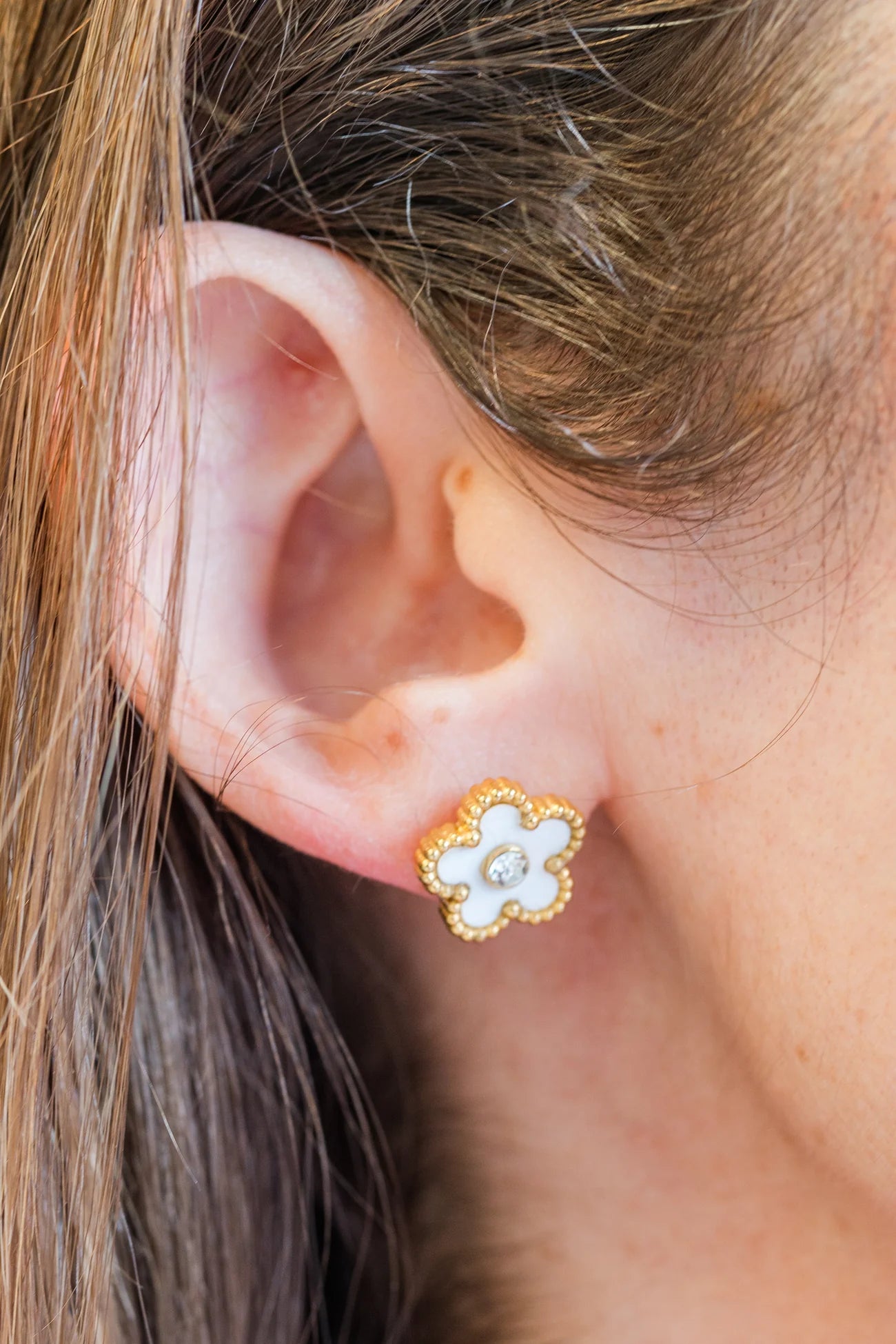 My Sister's Cottage | Waterproof | Flower CZ Earrings