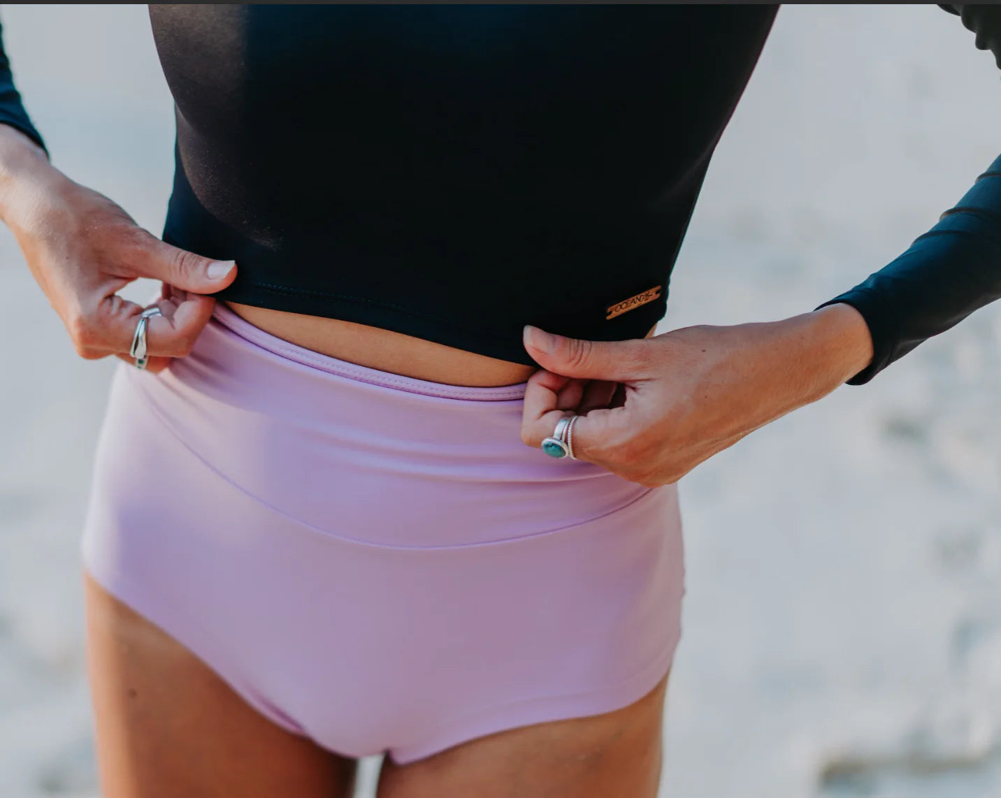 Paloma Surf Crop Top - Nero